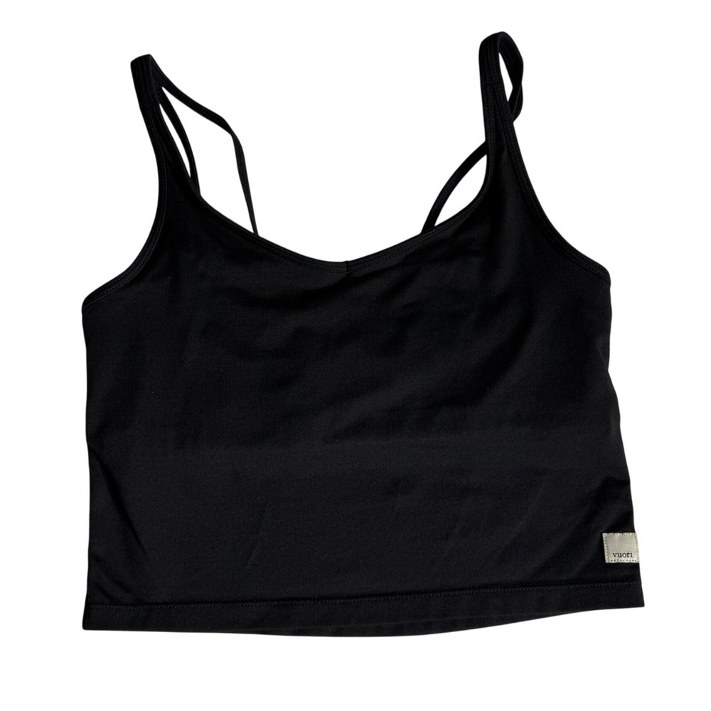 Vuori Black Halo Performance Crop Bra Top Athletic Womens Size Small